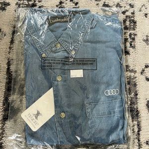Dunbrooke long sleeve button down with Audi emblem